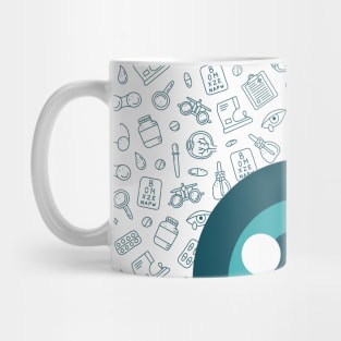 Ophthalmology with ophthalmology icons brafdesign Mug